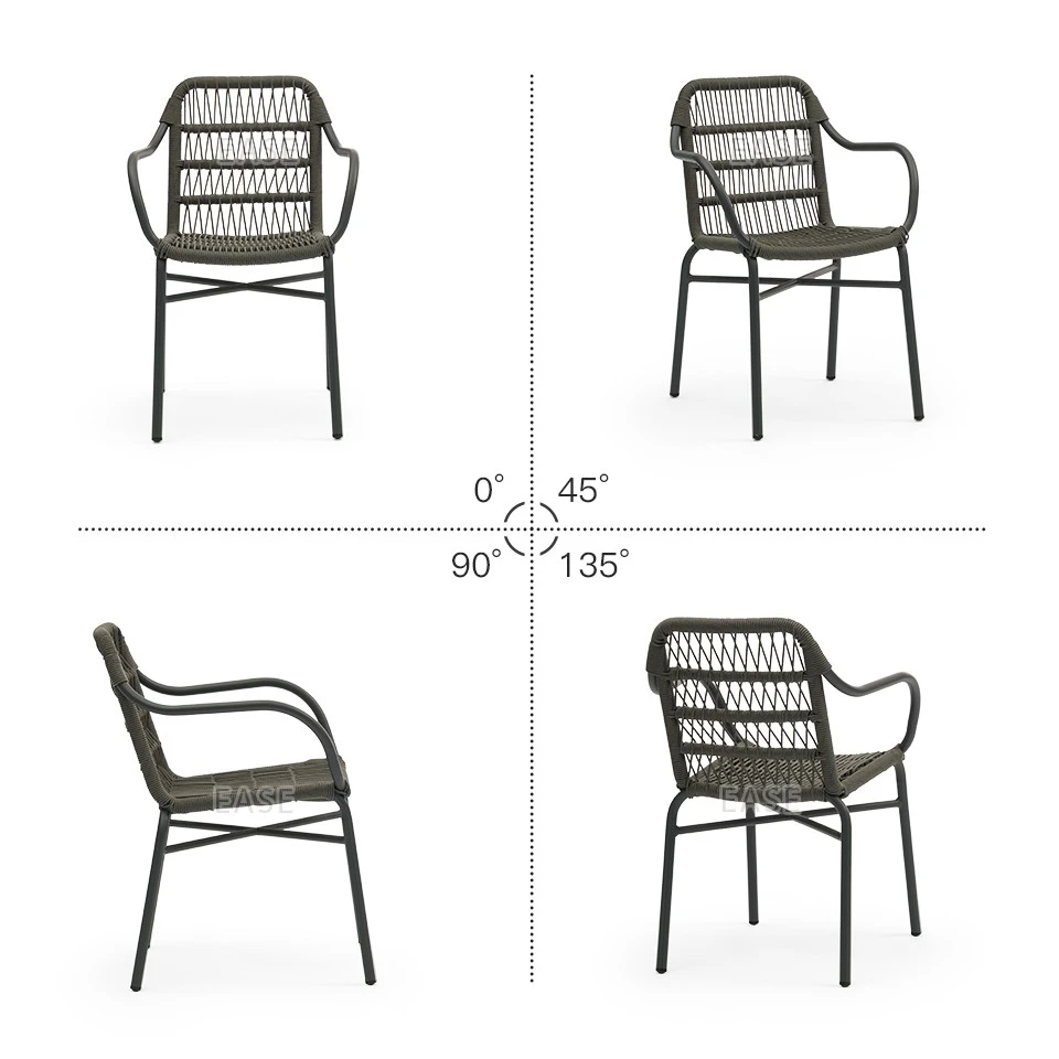 Outdoor Aluminum Restaurant Arm Chairs high quality